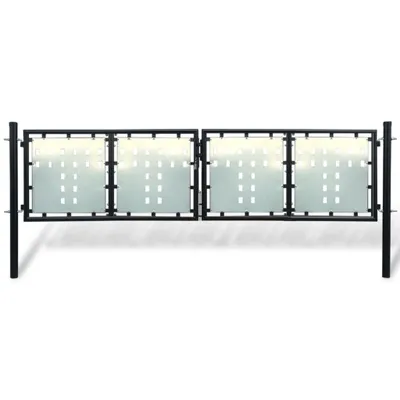 Immagine prodotto di Cancello di recinzione (cancello singolo) nero 300x125 cm