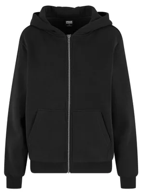 Image de Urban Classics - Sweat à capuche avec fermeture éclair sur toute la longueur pour femme TN1640 (S) (noir)