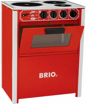 Produktbild von BRIO Herd, Spielküche, Holzspielzeug, Küche, Kinderküche, Holz Spielzeug, Zubehör, Rot, 31355
