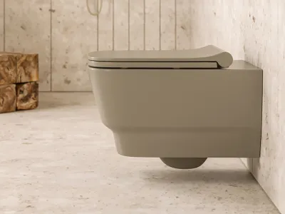 Produktbild von Spülrandloses Hänge WC Latte WC Toilette mit Softclose Deckel