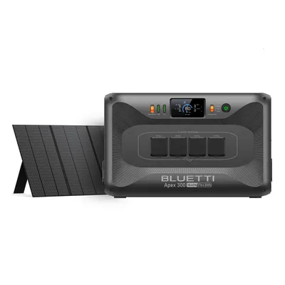 Obrázek produktu pro Solární generátor BLUETTI Apex 300 s 350W solárním panelem a záložní baterií o kapacitě 2764,8 Wh – modulární systém napájení pro domácnosti, obytná vozidla a nouzové situace
