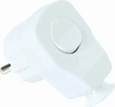 Produktbild von Tragbarer einphasiger Winkelstecker aus Kunststoff Awa 2P+Z 10/16A 230V weiß mit Schalter