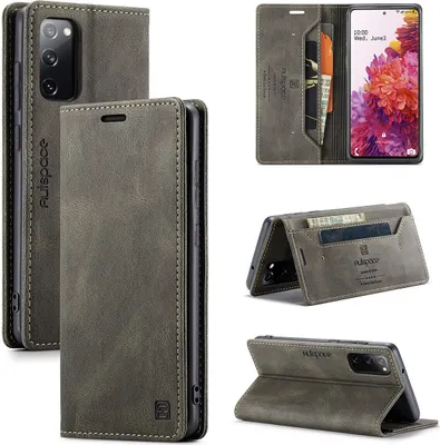 Image de Samsung Galaxy S20 FE Case, RetroPolyuréthaneLeather Case, Stand and Protective Case for Samsung Galaxy S20 FE 5G Kupfer