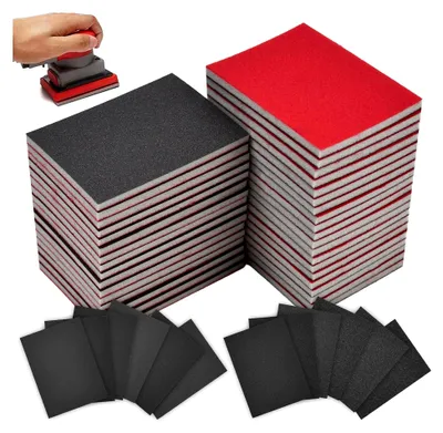 Produktbild von 36 Stück Schleifschwämme Set 180-3000 Körnung Schleifpads Flexibles Nass-Trocken-Schleifpapier für Holz, Metall und Autokarosseriereparatur
