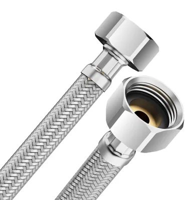 Flexibler Schlauch 1/2" IG x 3/8" IG, 30 cm, Edelstahl