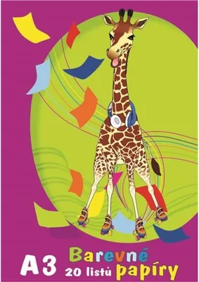Productafbeelding van Gekleurd papier, formaat A3, 20 vellen, 80 gram, merk STEPA