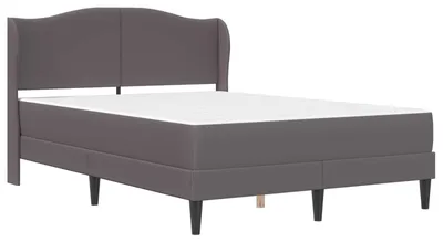 Image de vidaXL Cadre de lit avec tête de lit Gris 120 x 190 cm Simili cuir