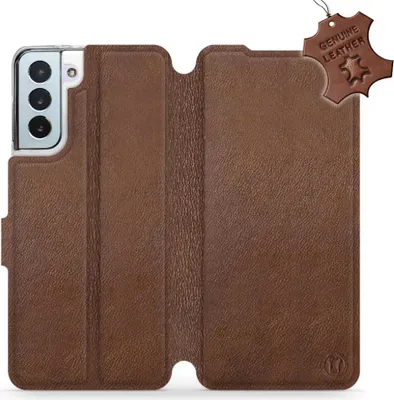 Produktbild von Echtleder Handyhülle für Galaxy S21 Plus, Mobiwear Leather, Braun