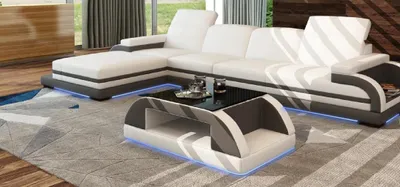 Image de Table design moderne table basse table en verre table d'appoint canapé salon