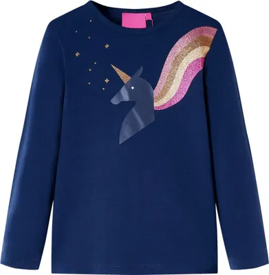 Produktbild von Kinder-Langarmshirt Marineblau 104