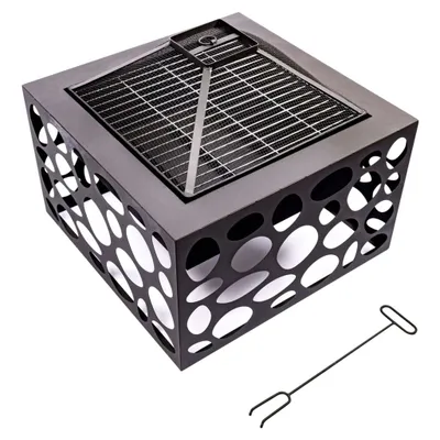 Produktbild von RedFire Feuerstelle mit Grill Mikor Schwarz