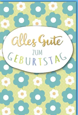 Produktbild von Geburtstag - Glückwunschkarte im Format 11,5 x 17 cm mit Umschlag