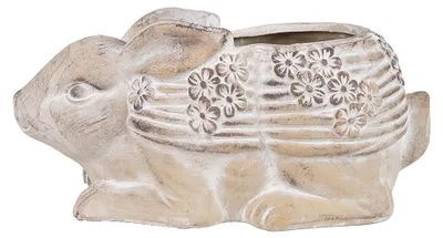 Immagine prodotto di Vaso da fiori Clayre & Eef Rabbit 30x17x13 cm Beige Stone