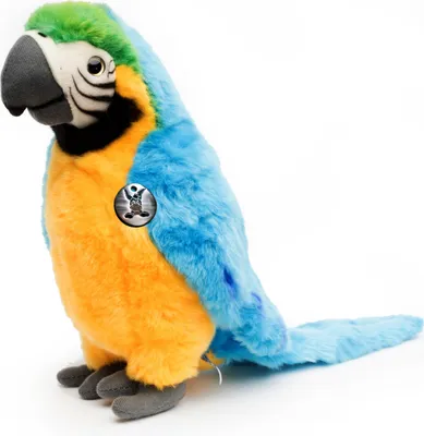 Produktbild von Papagei Kuscheltier gelb blau Plüschtier Gelbbrustara Vogel KAIKO