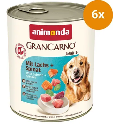 Produktbild von Animonda GranCarno Adult mit Lachs & Spinat - 800g