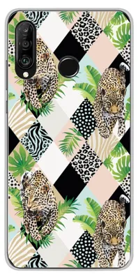 Image de 1001Coques - Coque silicone compatible avec Huawei P30 Lite - Motif leopard losange - Design original imprimé en France