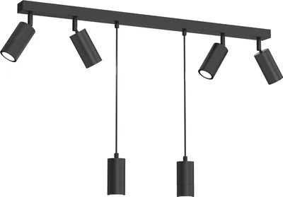 Zdjęcie produktu dla Listwa 90 cm reflektorki ruchome i wiszące czarna 6xGU10 8W Link Luminex