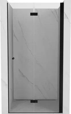 Image de Mexen Mist-F Porte de douche pliante droite 115 cm, transparente, noire - 8A6-115-000-70-00-P
