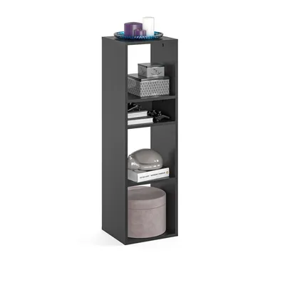 Produktbild von KOMTO Regal Bücherregal Standregal Würfelregal Büroregal Bücherschrank für Kinderzimmer Regal Wohnzimmer RIM3 33,8 х 30,7 х 112,5 cm Schwarz