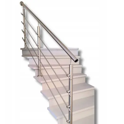 Obrázek produktu pro Kulaté schodišťové zábradlí z nerezové oceli – kovové madlo pro interiéry a balkony