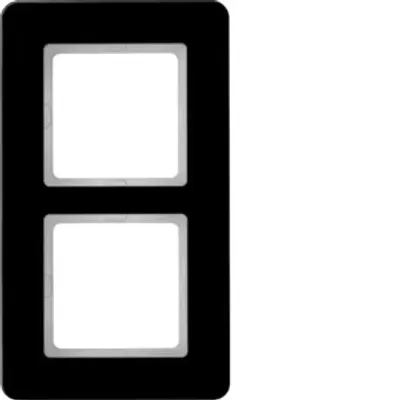 Image de Berker 10126076, Noir, Verre, Plastique, Sans vis, Berker, Q.7, 95.2 mm