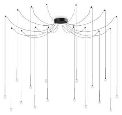 Obrázek produktu pro Ideal Lux 284002 LUCCIOLA závesné svietidlo LED 16W 1500/910lm 3000K ?ierna