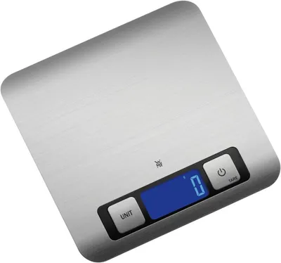 Produktbild von Digitale Küchenwaage 5kg aus Edelstahl mit LCD Display Tara Funktion Grammgenau Backwaage Haushaltswaage für Kochen und Backen Silber