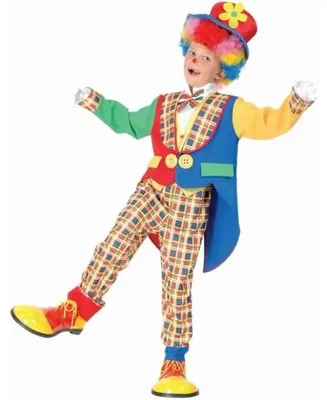 Obrázok produktu pre Detský kostým, farebný klaun, veľkosť 130/140 cm - Godan