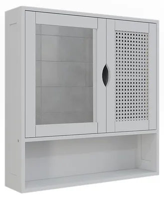 Immagine prodotto di Specchio contenitore bagno Vicco Liora Bianco 56 x 58 cm con 2 porte, Model 58568