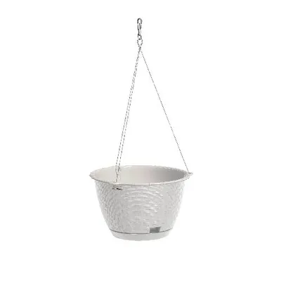Produktbild von pflanzgefäß RATOLLA RUND 21,7 h.14,2cm,3,4l,WEISS (S449) hängend
