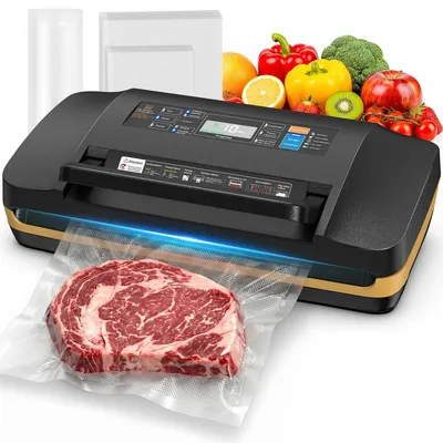 Image de Machine sous vide alimentaire - Scelleuse sous vide - 85 kPa - Double soudure - 30 cm de large