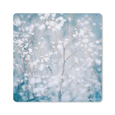 Produktbild von MuchoWow® Mauspad Mousepad Äste - Schnee - Winter - Natur - Botanisch 30x30 cm - Mousepads - Maus Mat - Pad - Mausunterlage - Gaming