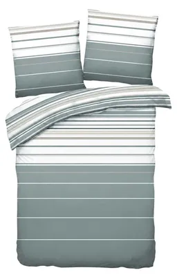 Produktbild von Traumschlaf Mako-Satin Bettwäsche Girona silber 135x200 cm + 80x80 cm