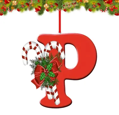 Weihnachtsbuchstaben-Ornamente, Acryl, 8 cm, 1 Stück (P)