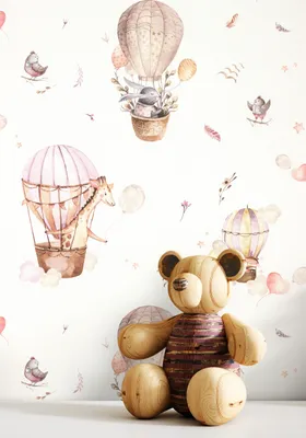 Produktbild von NEWROOM Tapete Baloon Rose Rosa Vliestapete - Kinder Ballon Tiere  Germany