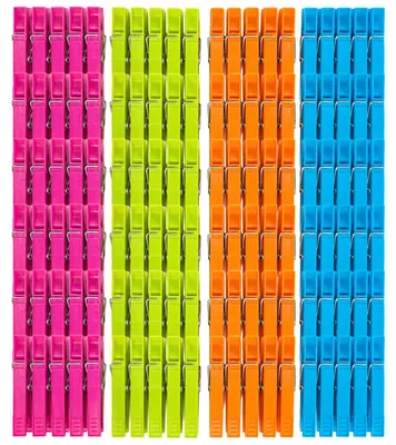 Produktbild von com-four® 120x Wäscheklammer im Sparpack, Kleiderklammern in Trendfarben