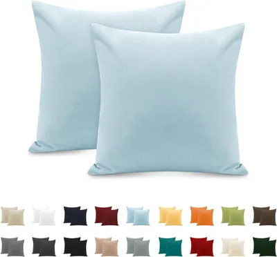 Productafbeelding van Kussenslopen voor Tweepersoonsbed van Katoen 65x65 cm 2 Stuks, Set van 2 Kussenslopen Gecertificeerd Door In Premium Katoen 110GSM