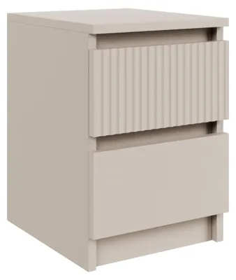 Immagine prodotto di Selsey Sandia - Comodino con due cassetti e frontale a coste, 30 cm, grigio cashmere