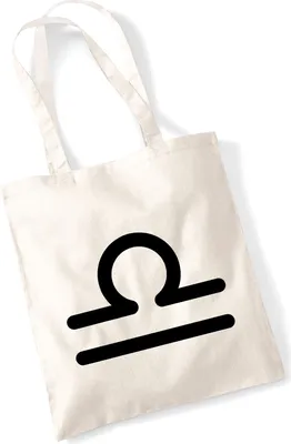 Produktbild von Huuraa Jutebeutel Waage Sternzeichen Zeichen 10 Liter Natural Baumwolle Tasche Geschenkidee