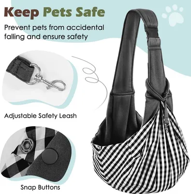 Handsfree Hundetragriemen für kleine Haustiere - Verstellbare Tragetasche für Welpen und Katzen - Sicherer und bequemer