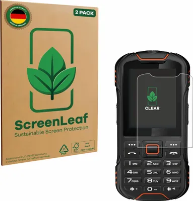 Produktbild von 2x ScreenLeaf Schutzfolie für Gigaset GLX8 nachhaltiger Displayschutz Display Schutz Folie Klar Transparent