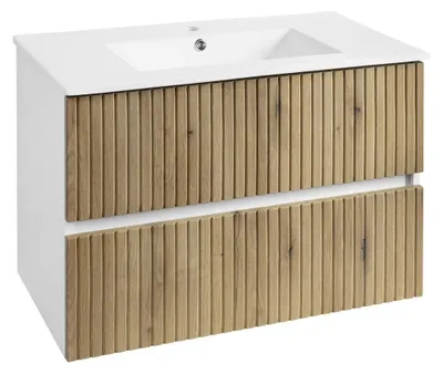 Productafbeelding van Aqualine PANEDA onderkast, 79,5 x 55 x 45,2 cm, eikenhout Emoprio