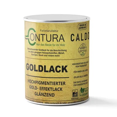 Produktbild von Contura Caldo Goldlack Goldfarbe Gold Effektlack Möbellack Holzlack Metalllack Möbel Farbe - 750ml