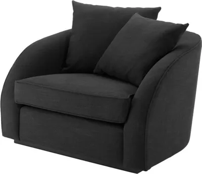 Produktbild von Casa Padrino Luxus Hotel Salon Sessel Schwarz 101 x 91 x H. 72 cm - Wohnzimmer Möbel