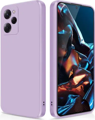 Produktbild von Silikon Hülle für Xiaomi Poco X5 Pro Flüssigsilikon Dünn Gel Gummi Matt Kratzfeste Schutzhülle Lila