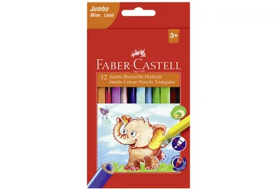 Produktbild von FABER-CASTELL Dreikant-Buntstifte Jumbo 12er Etui