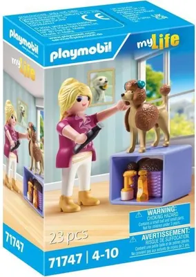 Zdjęcie produktu dla PLAYMOBIL My Life Salon dla Psów z Pudlem i Akcesoriami, 23 Elementy, Dla Dzieci od 4 Lat