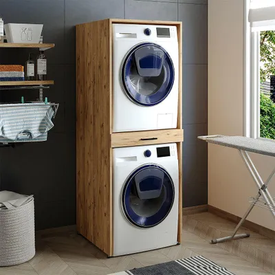 Imagen del producto de Skye Decor, armario para lavadora de alta calidad, 100% melamina, madera de pino Atlántico, 67 cm