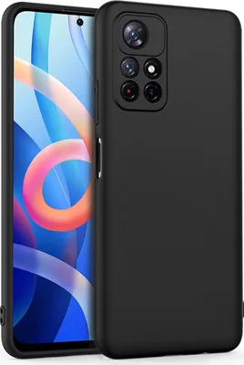 Immagine prodotto di Custodia in silicone per Xiaomi Poco M4 Pro 5G Cover protettiva Nero opaco Backcover Custodia per telefoni cellulari
