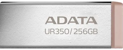 Produktbild von ADATA UR350, 256 GB, USB Typ-A, 3.2 Gen 1 (3.1 Gen 1), Ohne Deckel, 3,5 g, Braun, Edelstahl